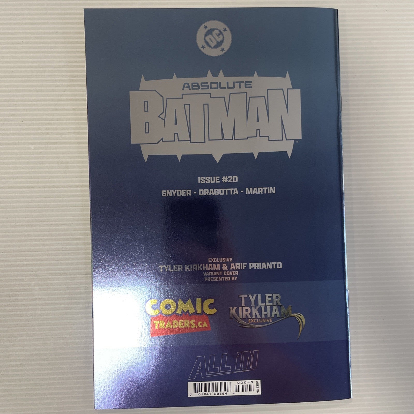 Absolute Batman #20 2026 NM Tyler Kirkham Battle Damage Silver Foil Variant4