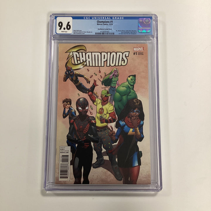 Champions #1 2016 CGC 9.6 Mike Hawthorne Deadpool 1:1000 Variant0