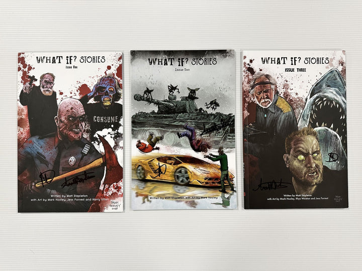 What if? Stories Kickstarter Graphic Novels #1-3 Zombie Signed Matt Stapleton +0