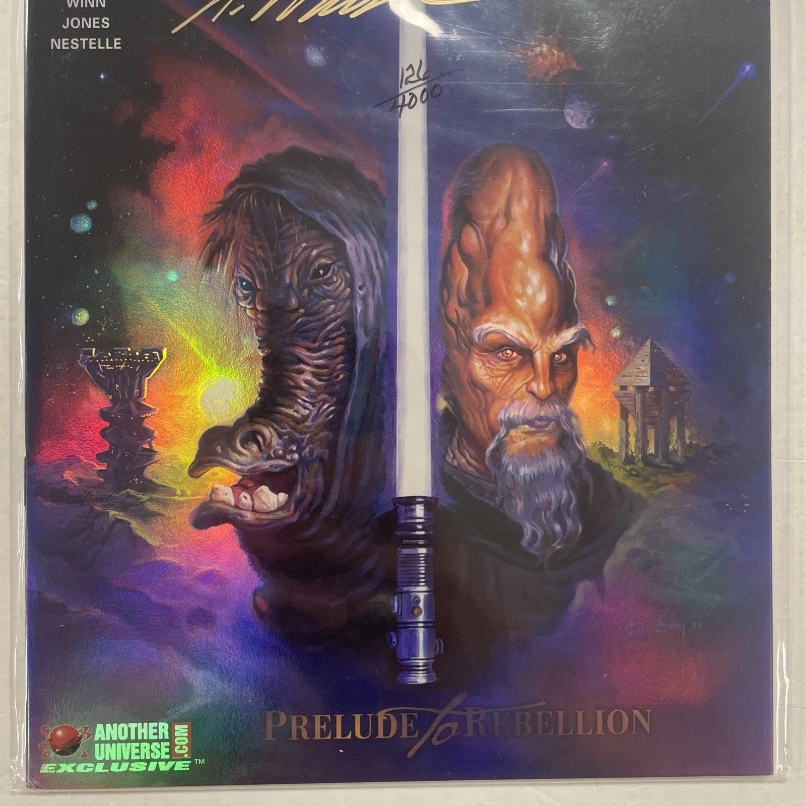 Star Wars Prelude To Rebellion #1 1999 Foil Exclusive signed by Anthony Winn CoA2