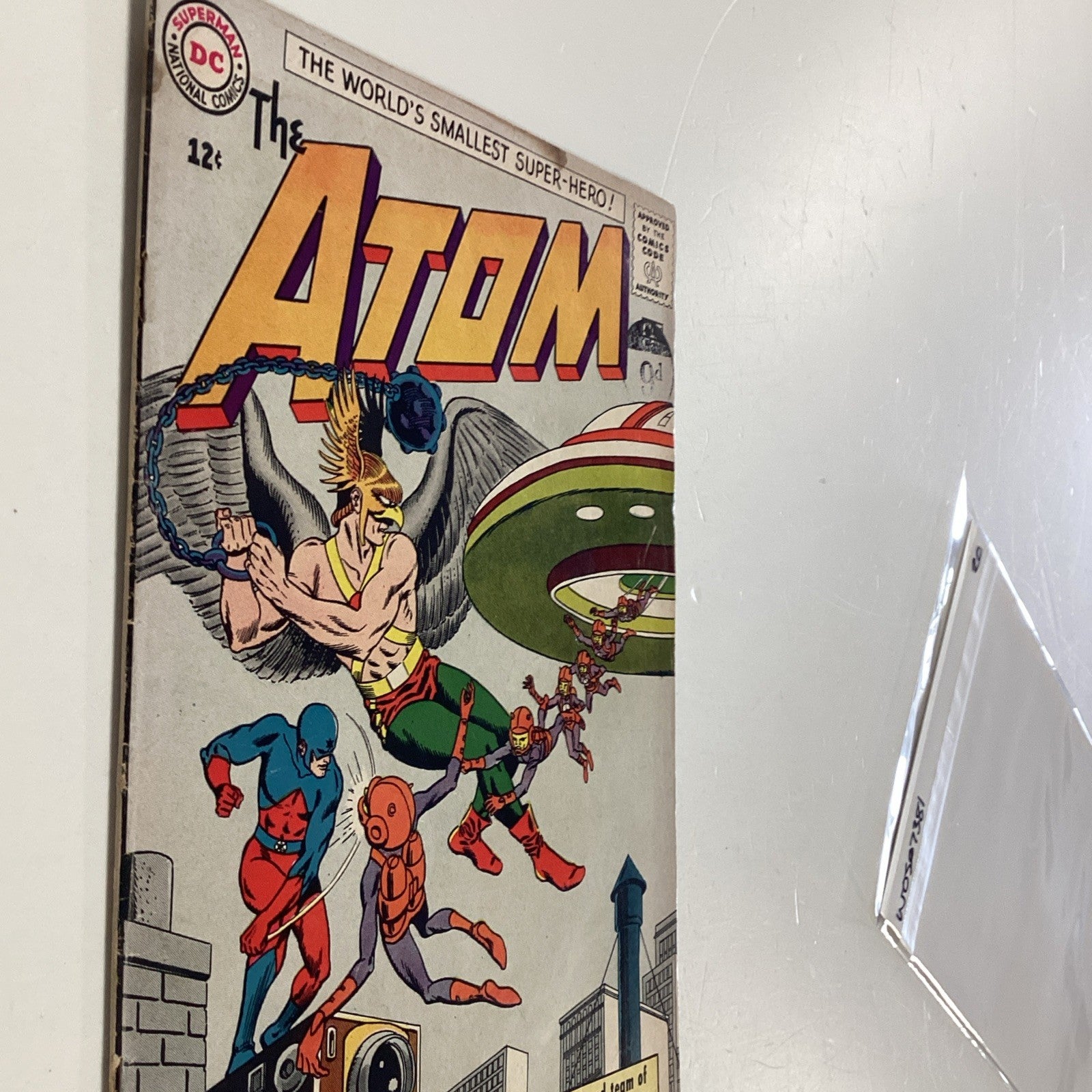 Atom #7 1963 GD/VG Pence Stamp **Water staining, small tearbottom of rear cover3