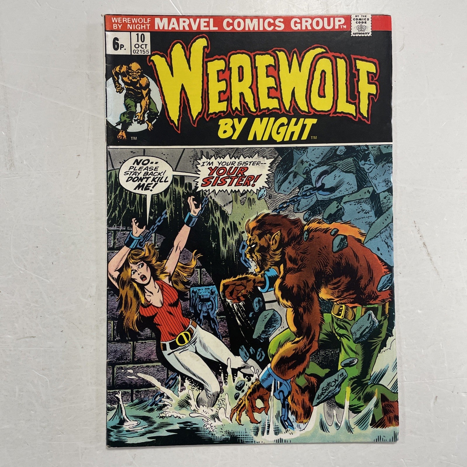 Werewolf By Night #10 1973 FN+ 1st Appearance of Sarnak Pence Copy0
