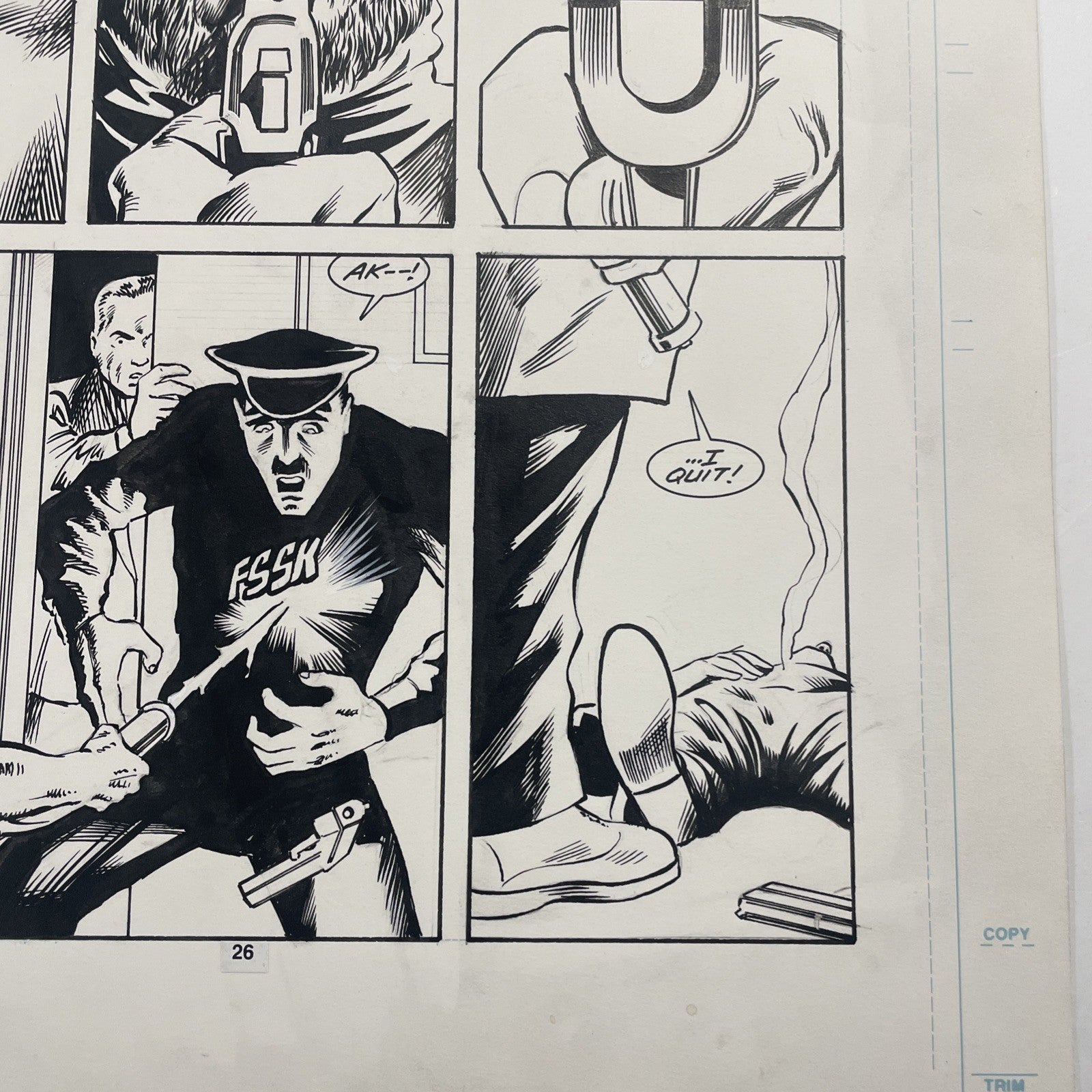 Lee Sullivan Original Art for Marvel's Robocop #13 Page 19 19917