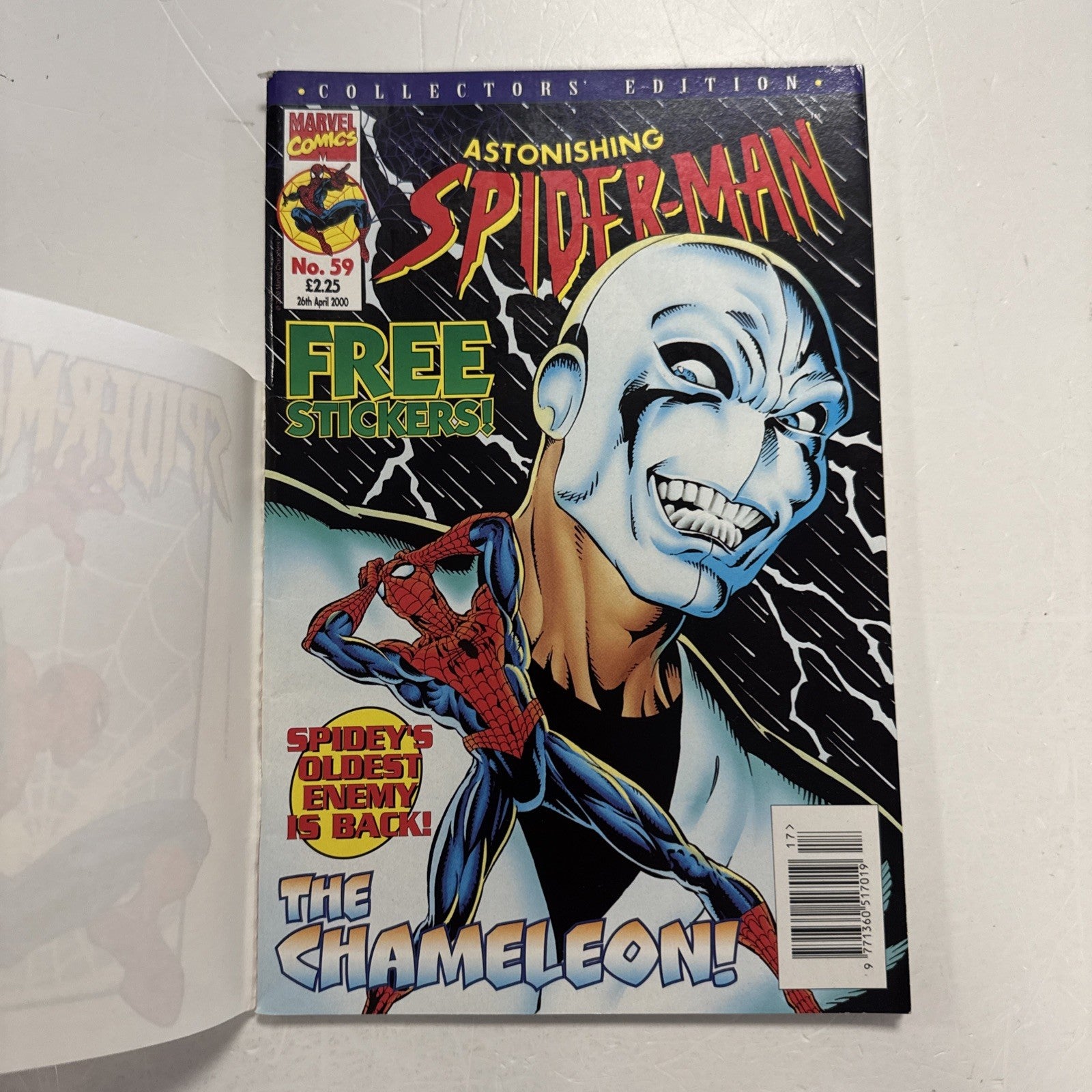 Astonishing Spider-Man #59 2000 VF+ UK Marvel Panini Inc. Free Gift Stickers6