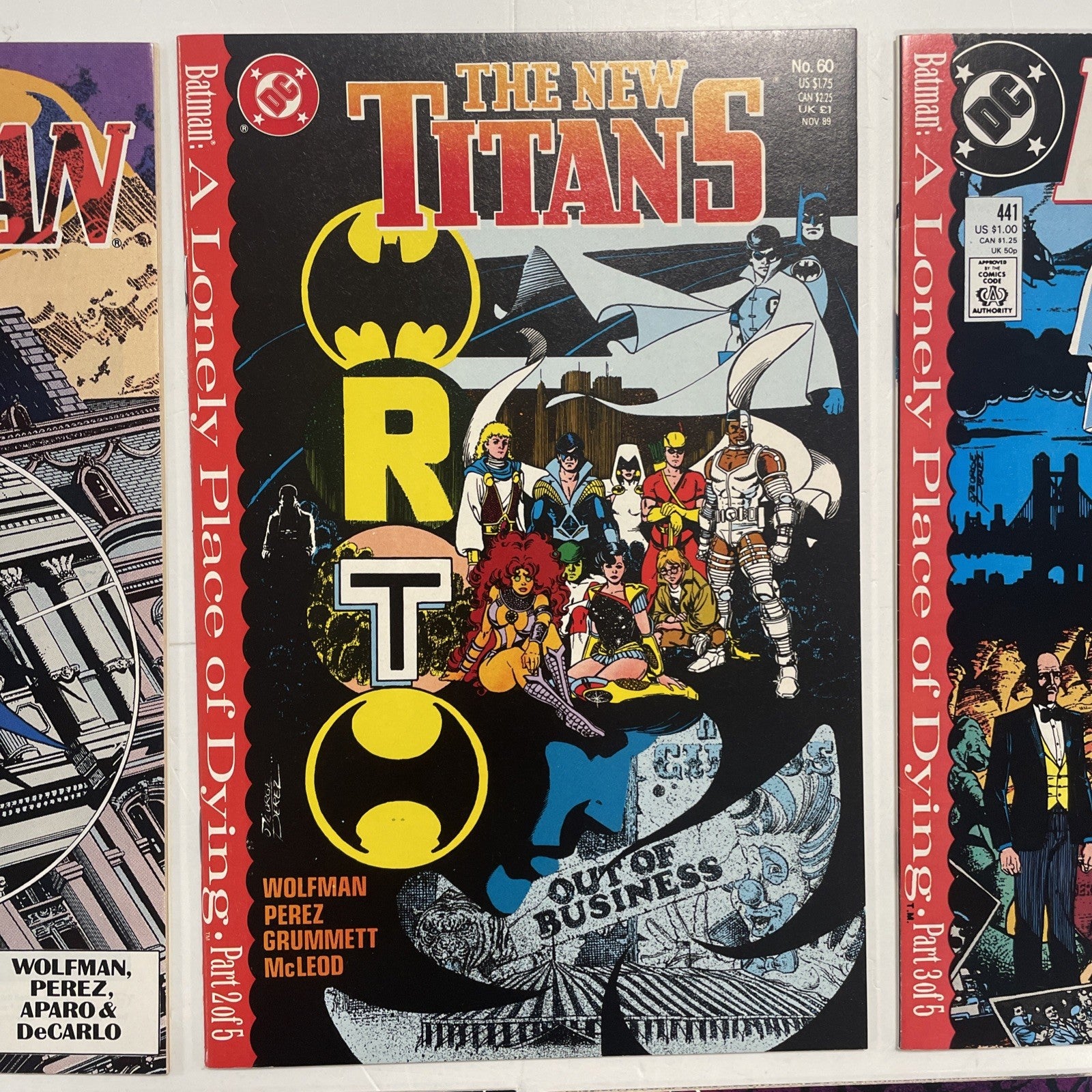 Batman New Teen Titan A Lonely Place Of Dying #1-5 1989 Complete Set2