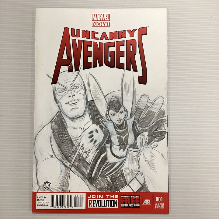 Uncanny Avengers #1 2012 VF/NM Sketch Cover by unknown artist (Megacon 2013)0