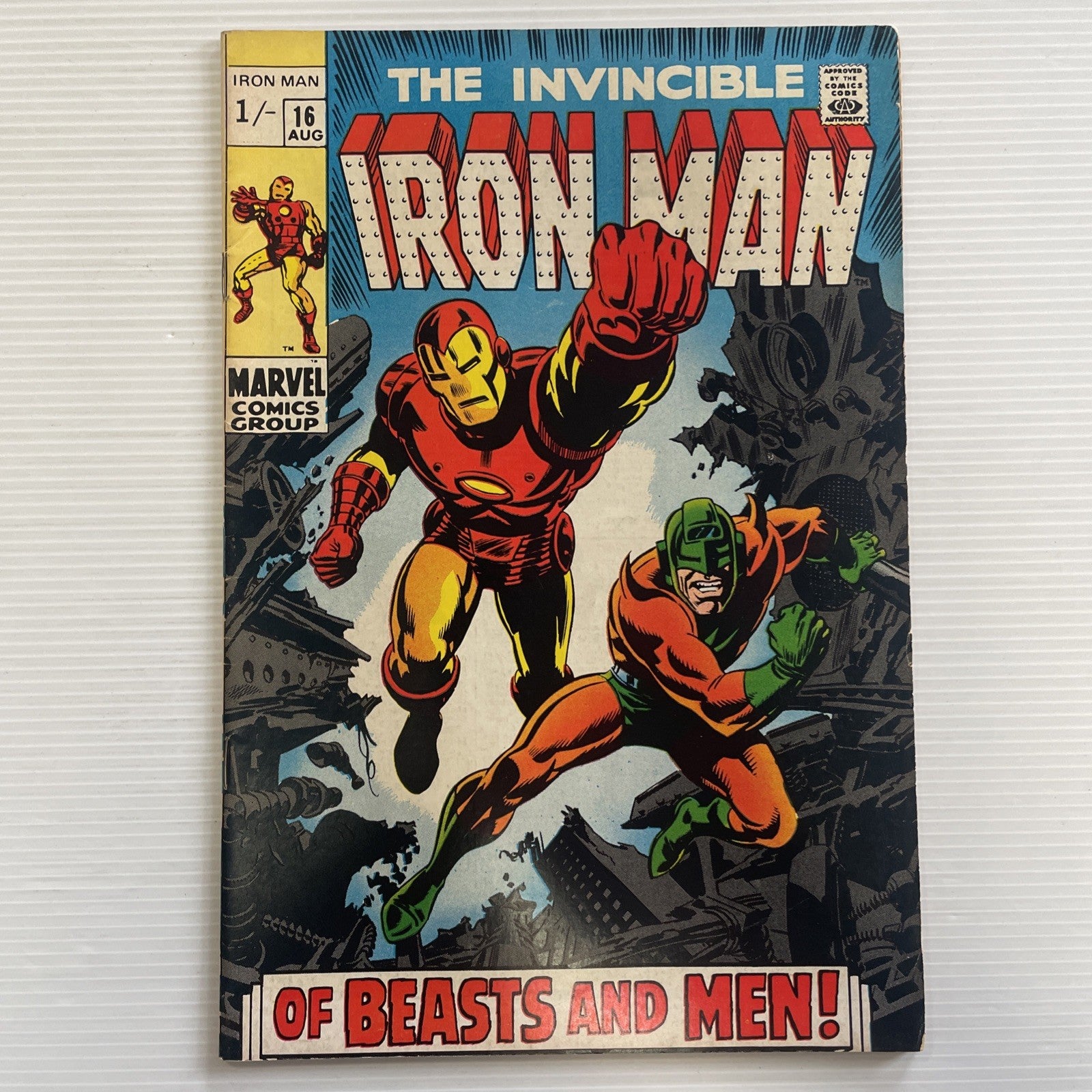 The Invincible Iron Man #16 1969 VG/FN Pence Copy0