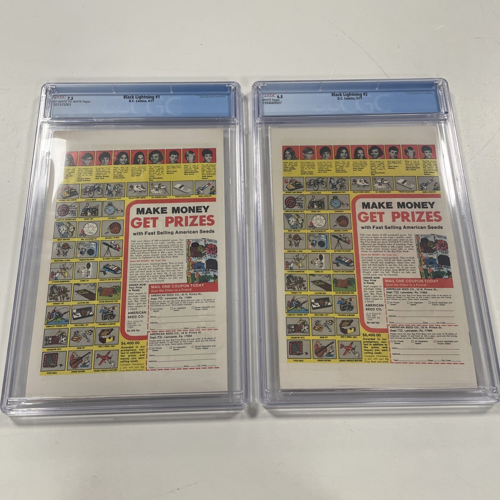 Black Lightning #1 & #2 1977 CGC 7.5 & 6.5 1st App & Origin of Black Lightning13