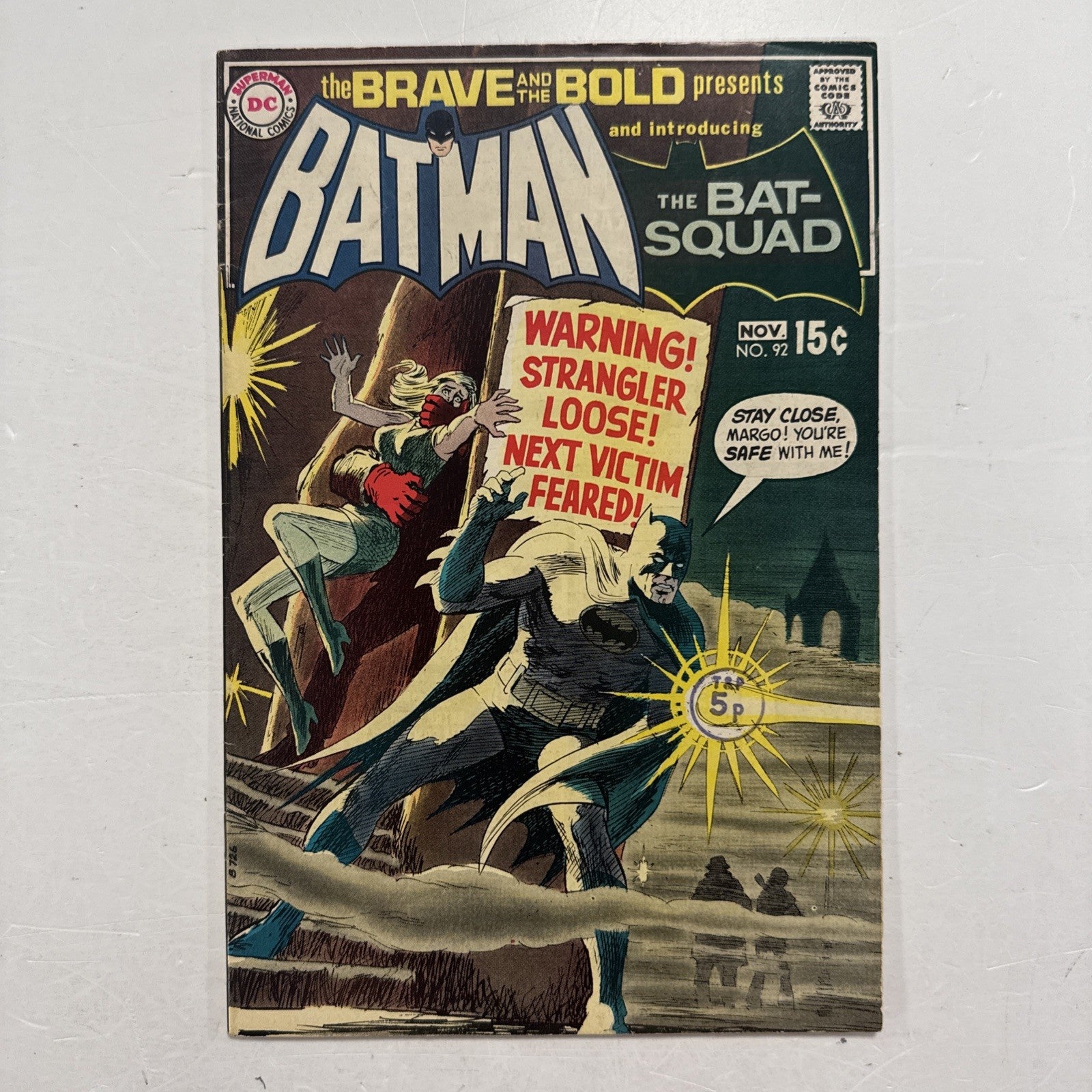 Brave and the Bold #92 1970 FN Batman and the Bat Squad Pence Stamp0