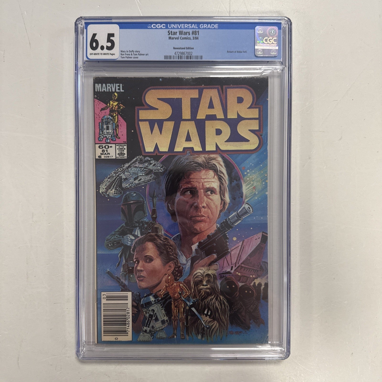 Star Wars #81 1984 CGC 6.5 Off-White to White Newsstand Boba Fett Returns0