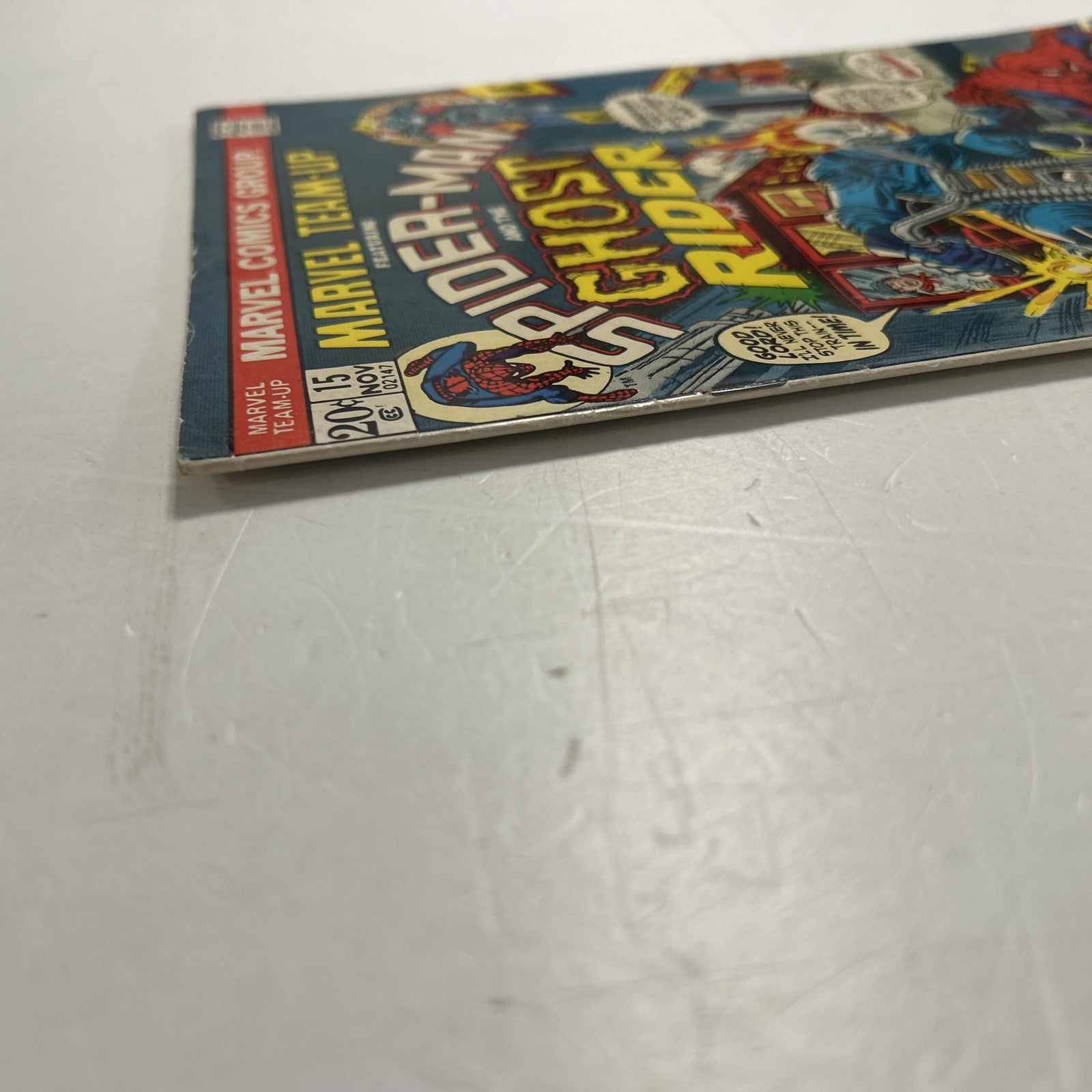Marvel Team-Up #15 1973 VG+ Spider-Man Ghost Rider First Orb3
