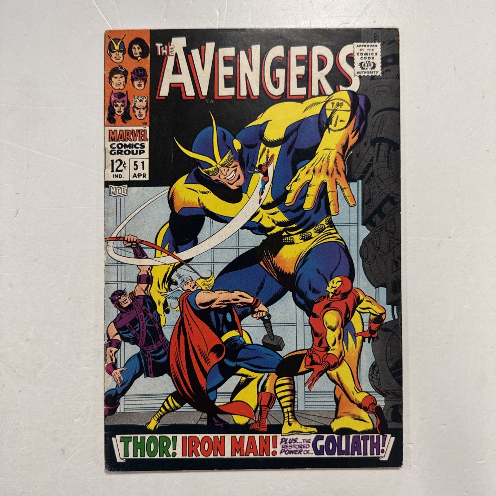 Avengers #51 1968 VG/FN 2nd Appearance of Collector Pence Stamp0