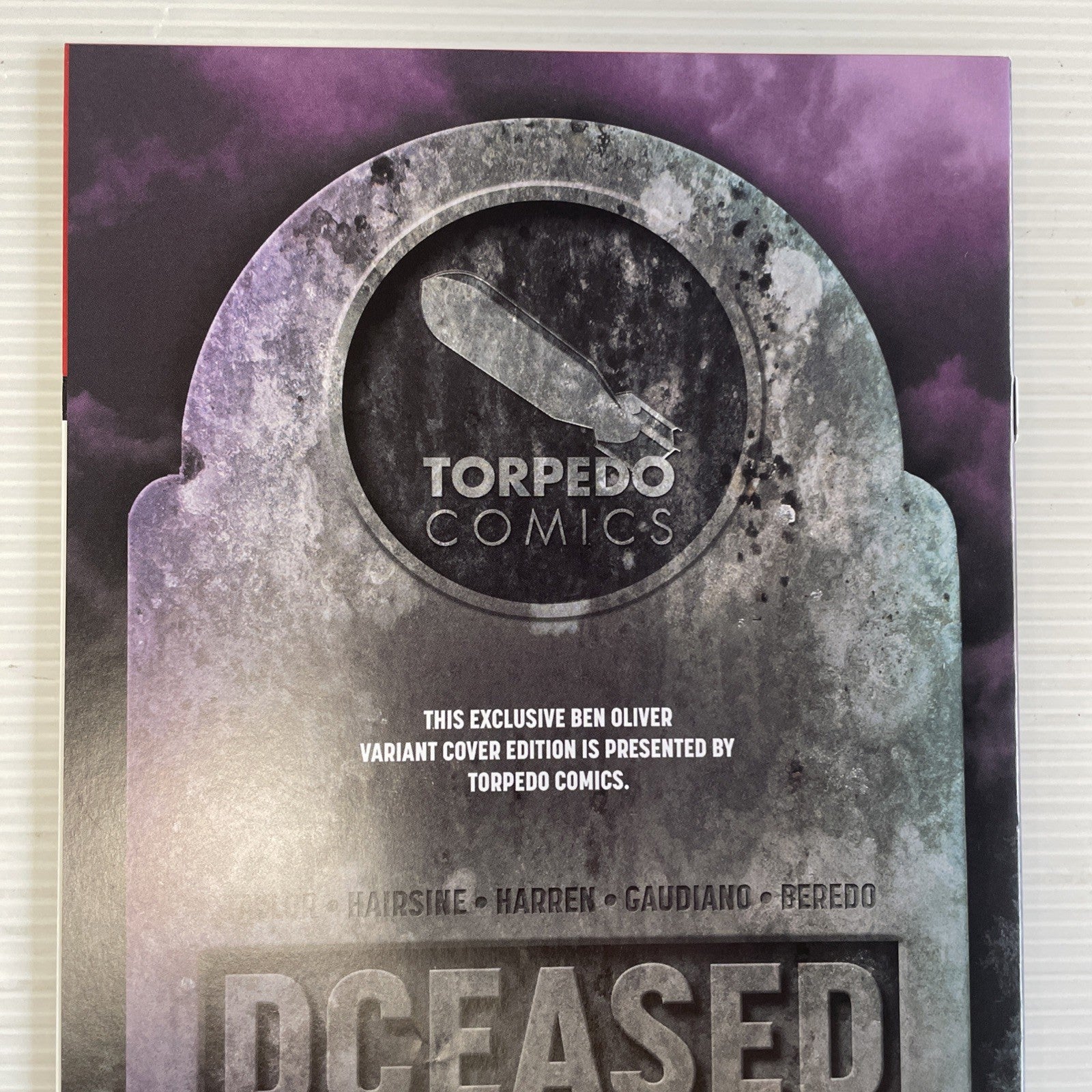 Dceased #1 2019 NM Ben Oliver Exclusive Torpedo Comics Virgin Variant5