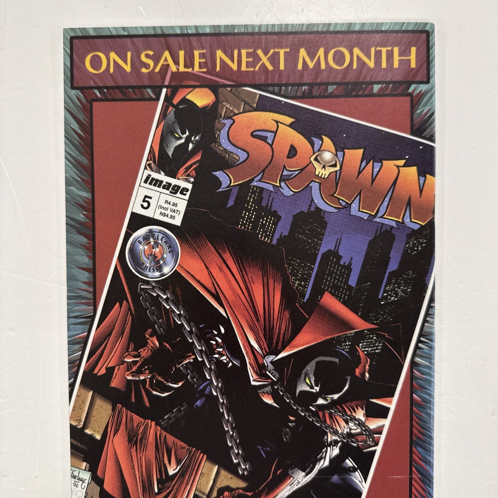 Battleaxe Press Spawn #4 1995 FN+ South African Battleaxe Press Reprint Image5