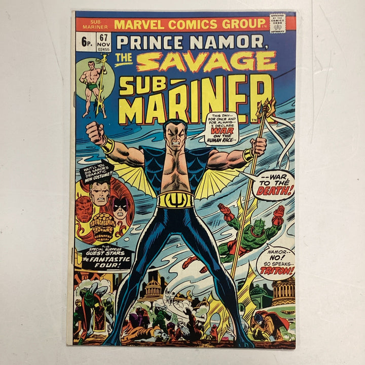 The Savage Sub-mariner #67 1973 FN/VF New Costume **Small rust spots on staples0