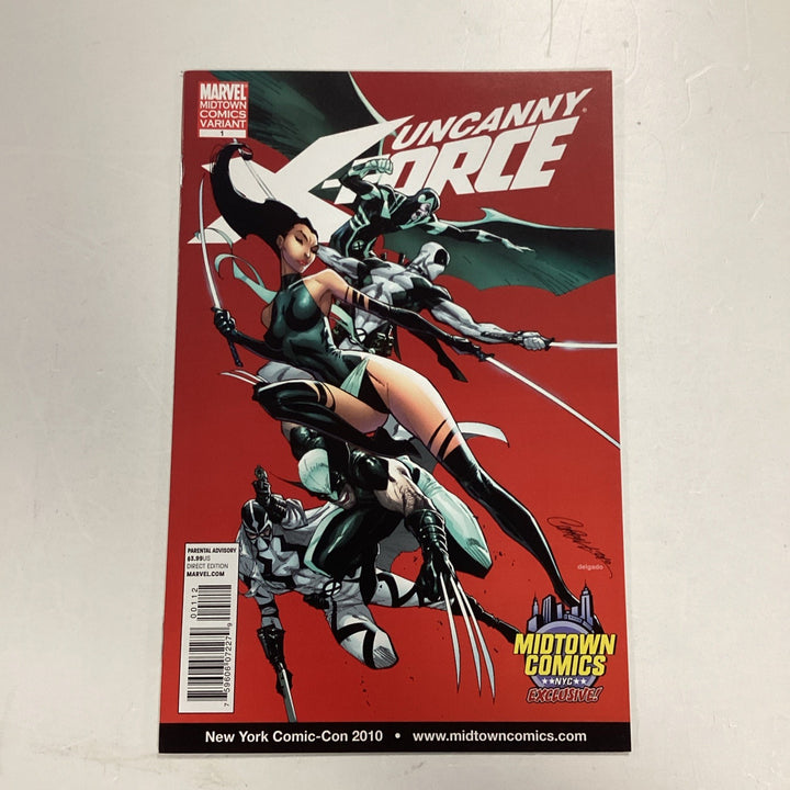 Uncanny X-force #1 2010 NM J. Scott Campbell NYCC Exclusive Midtown Psylocke0
