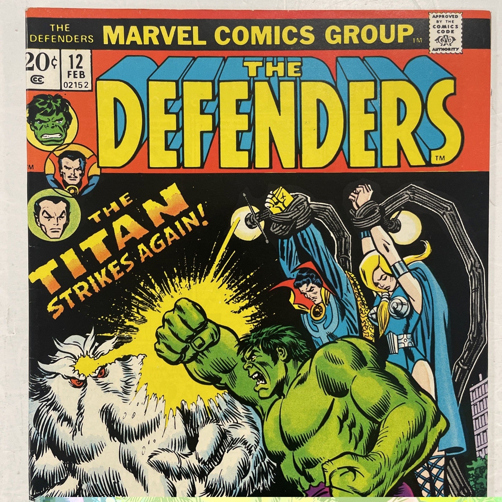 The Defenders #12 1974 FN/VF1