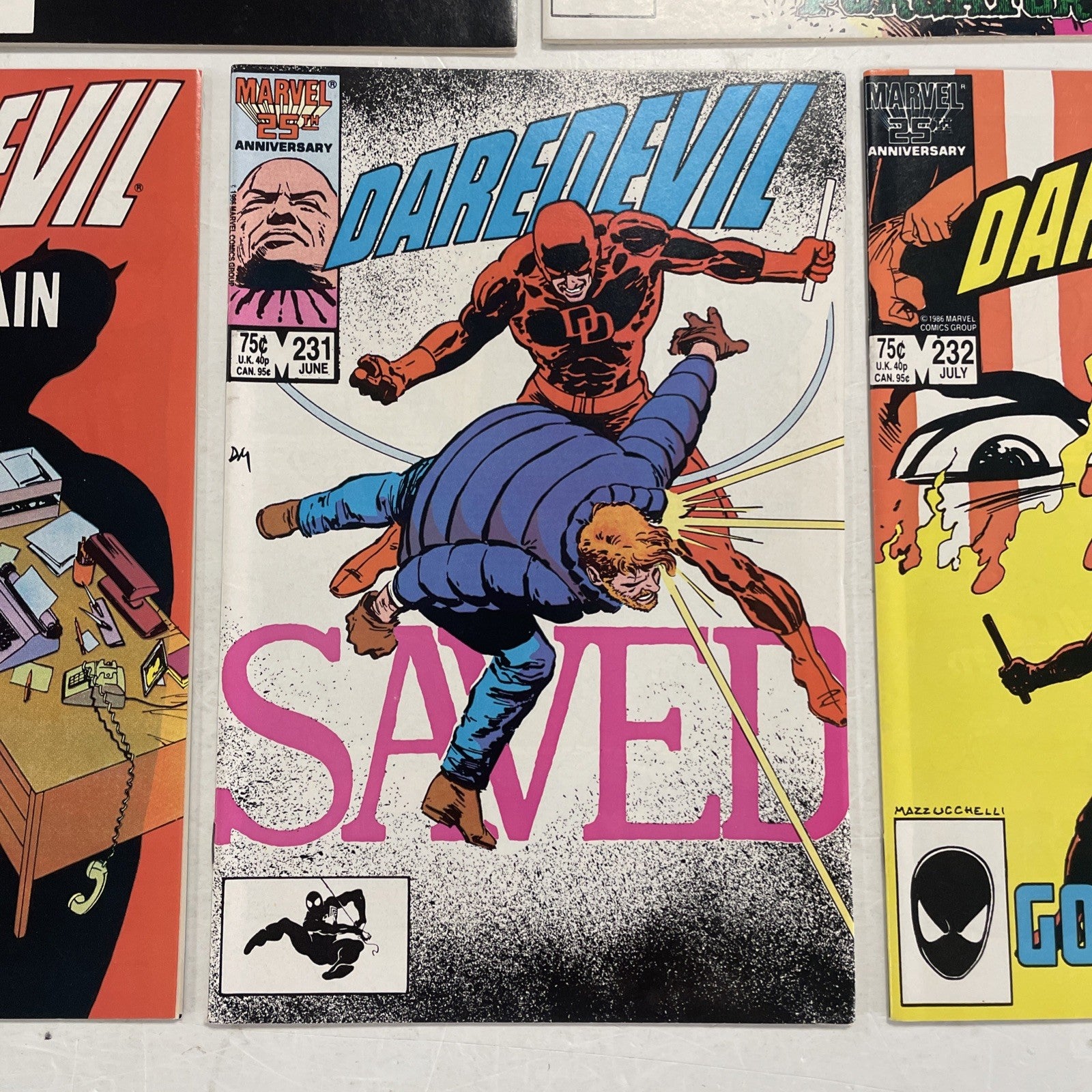 Daredevil #227-233 1986 Complete Born Again Storyline High Grade 7 Issues5