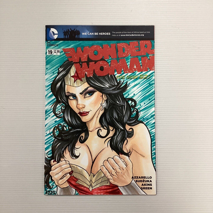 Wonder Woman #19 New 52 2013 Sketch Cover by STEVE Lydic (2)