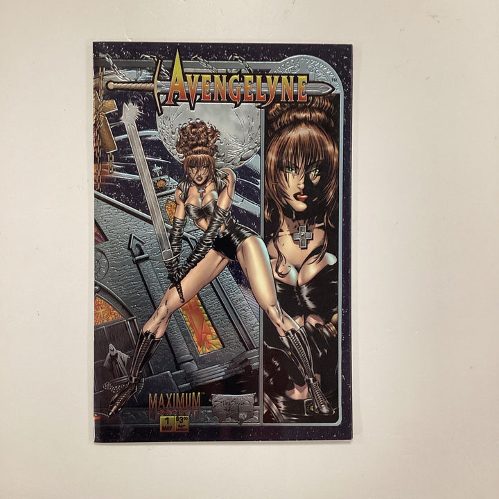 Avengelyne #1 1995 NM Chromium Foil Cover Maximum Press (2)0