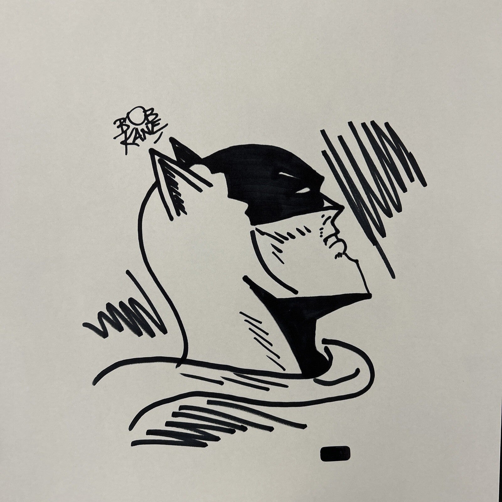 Bob Kane Hand Drawn Original Batman Sketch Art, Signed 30x40 cm with COA2