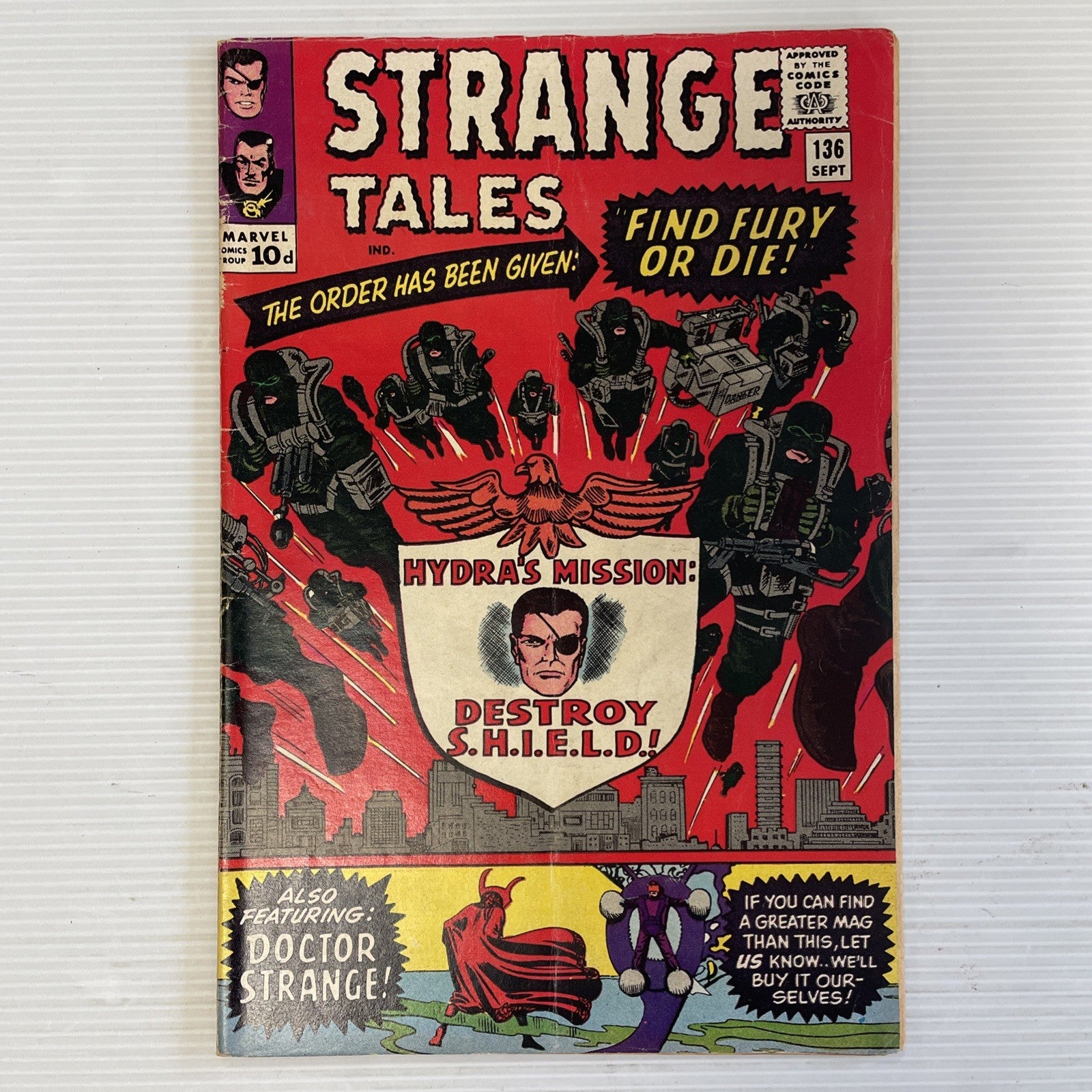 Strange Tales #136 1965 VG 2nd Appearance Nick Fury Pence Copy0