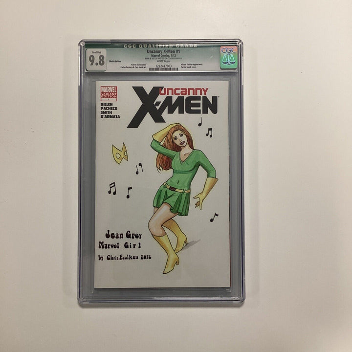 Uncanny X-Men #1 2012 CGC 9.8 Qualified Sketched and Signed by Chris Faulkes