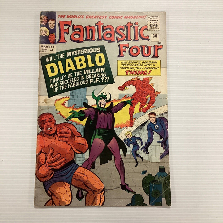 Fantastic Four #30 1964 VG Pence Copy 1st Appearance Of Diablo