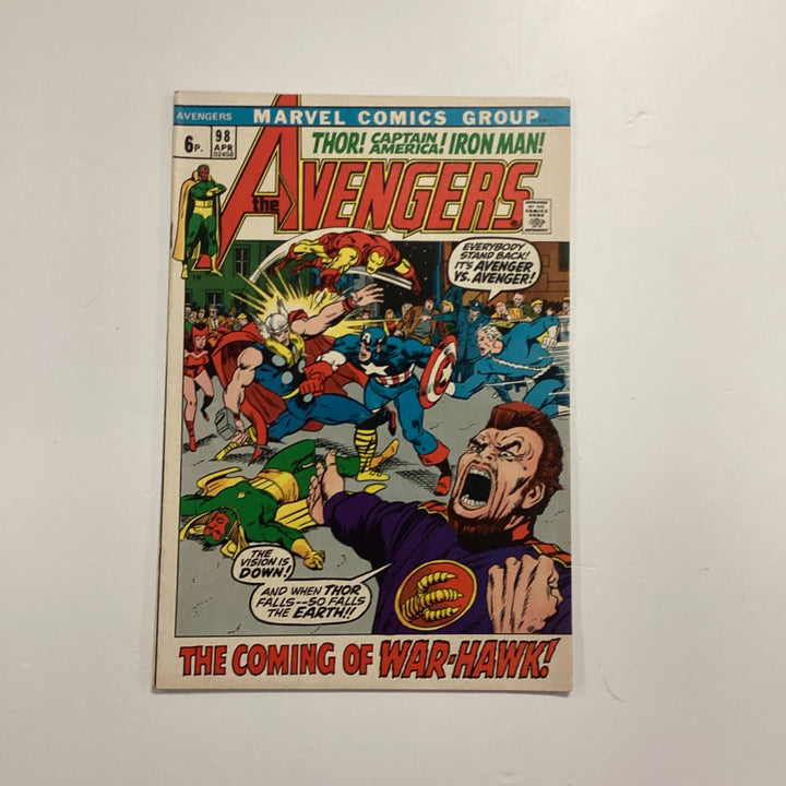 Avengers #98 1972 FN/VF Pence Copy0