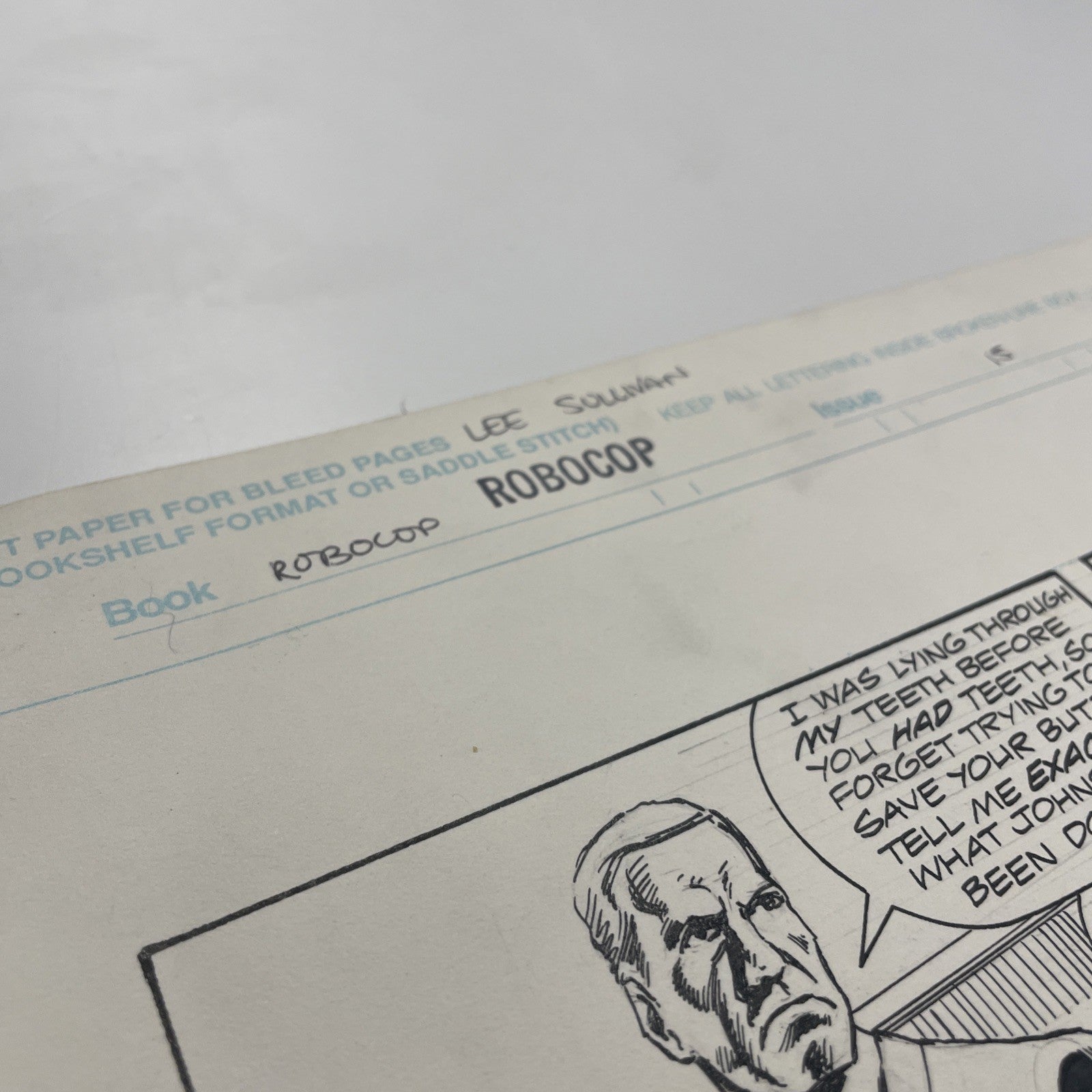 Lee Sullivan Original Art for Marvel's Robocop #15 Page 11 19919
