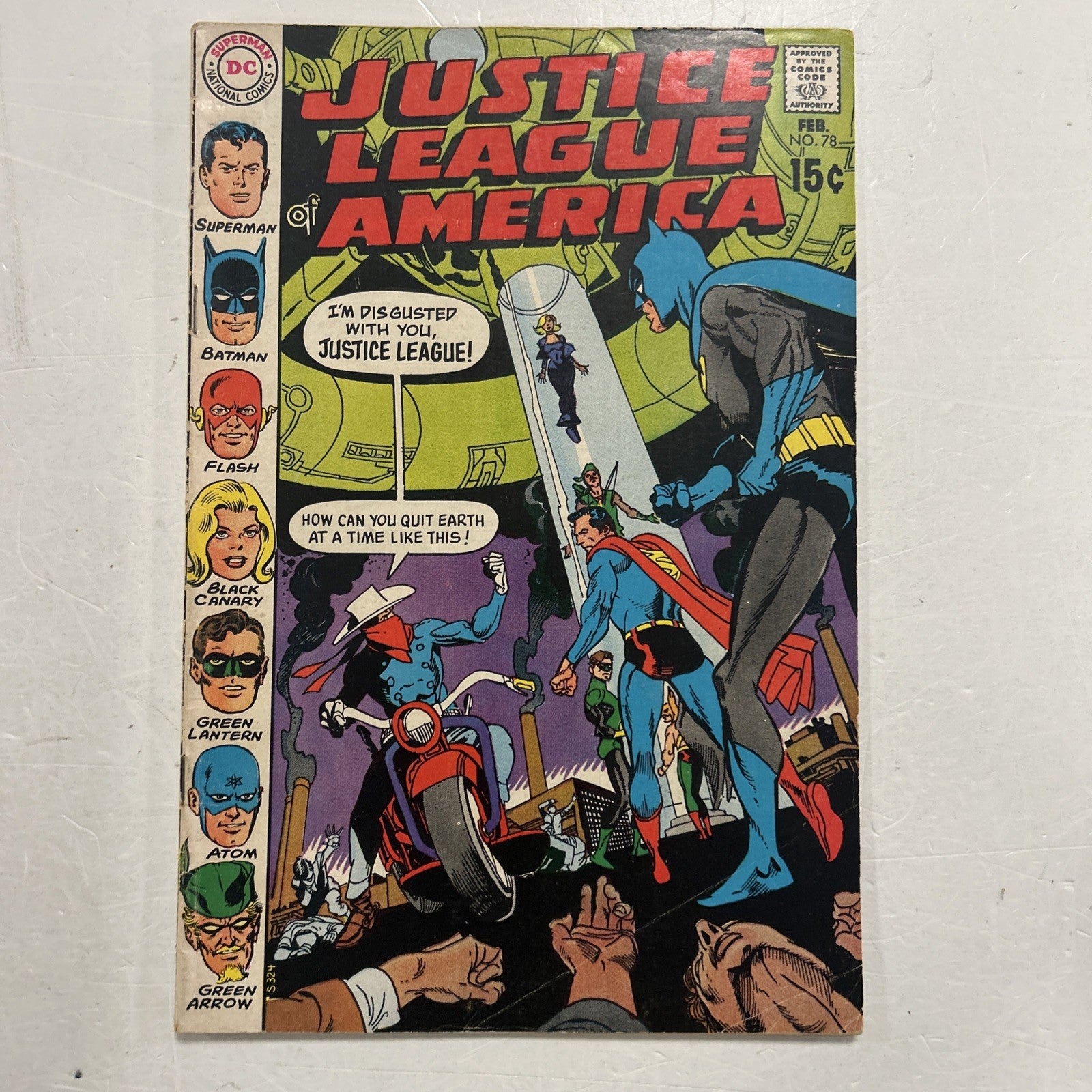 Justice League of America #78 1970 VG+ 1st Silver Age Vigilante0