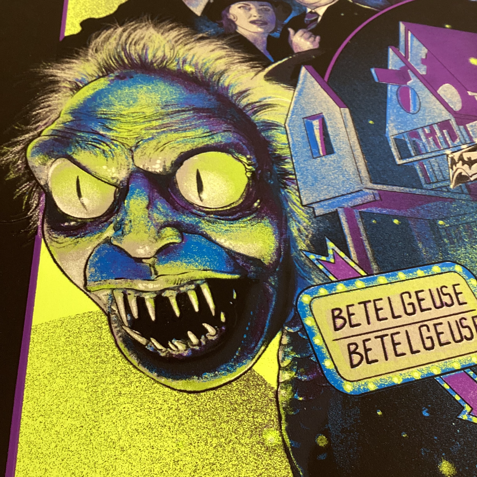 Beetlejuice Alternate Movie Poster by Vance Kelly Fluro Yellow 10/105