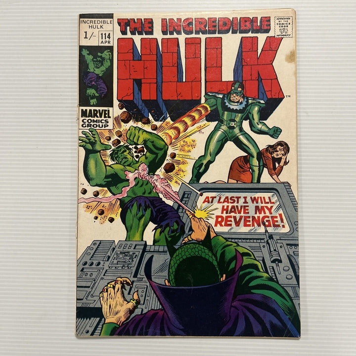 Incredible Hulk #114 1969 VG Pence Copy