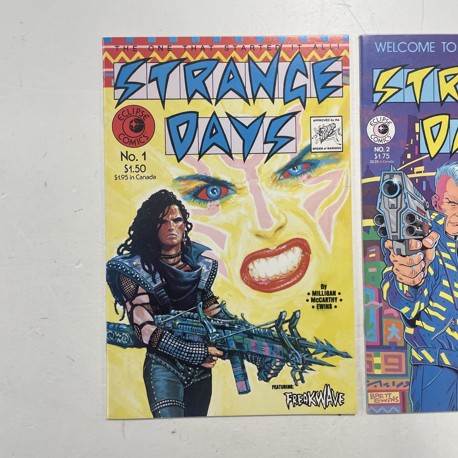 Strange Days #1-#3 1984 Avg. VF Complete Set Eclipse Comics1