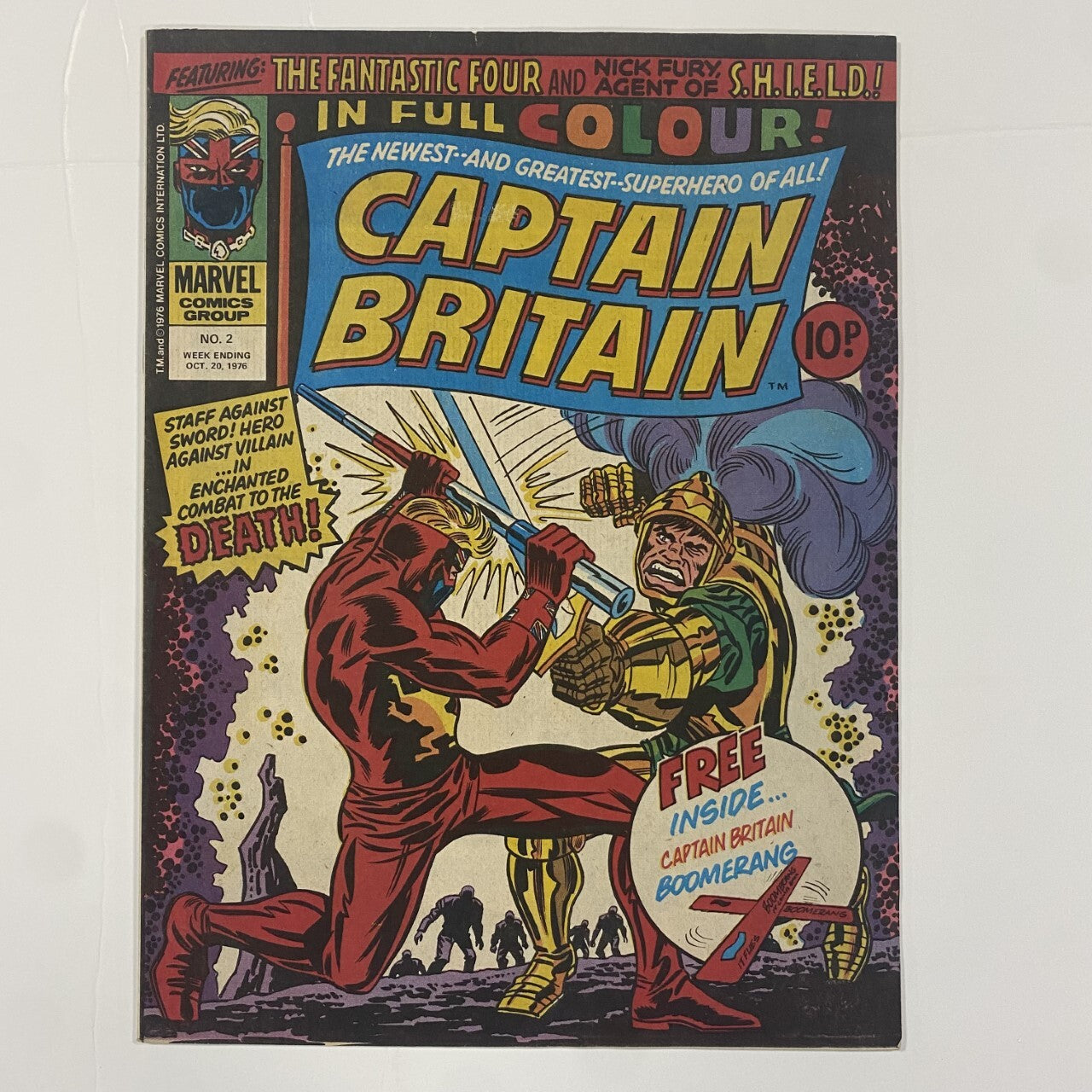 Captain Britain #2 1976 FN/VF  Pence Copy, FREE GIFT included.0