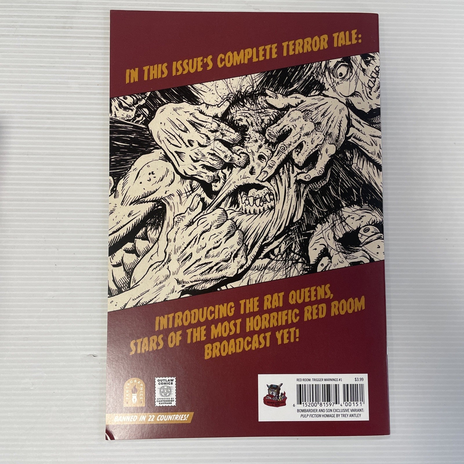 Red Room Trigger Warnings #1 2021 NM- Trey Antley Pulp Fiction Homage Ltd to 5004