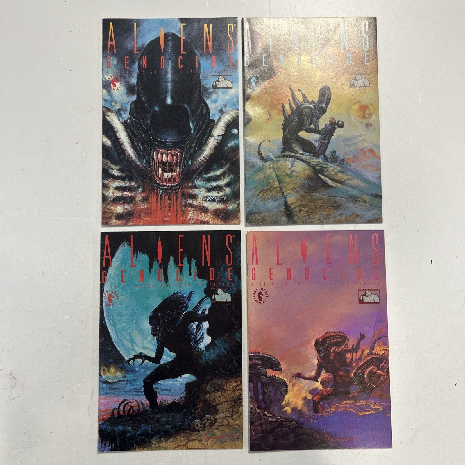 Aliens Genocide #1-4 1991 FN/VF Complete Set Dark Horse Comics0