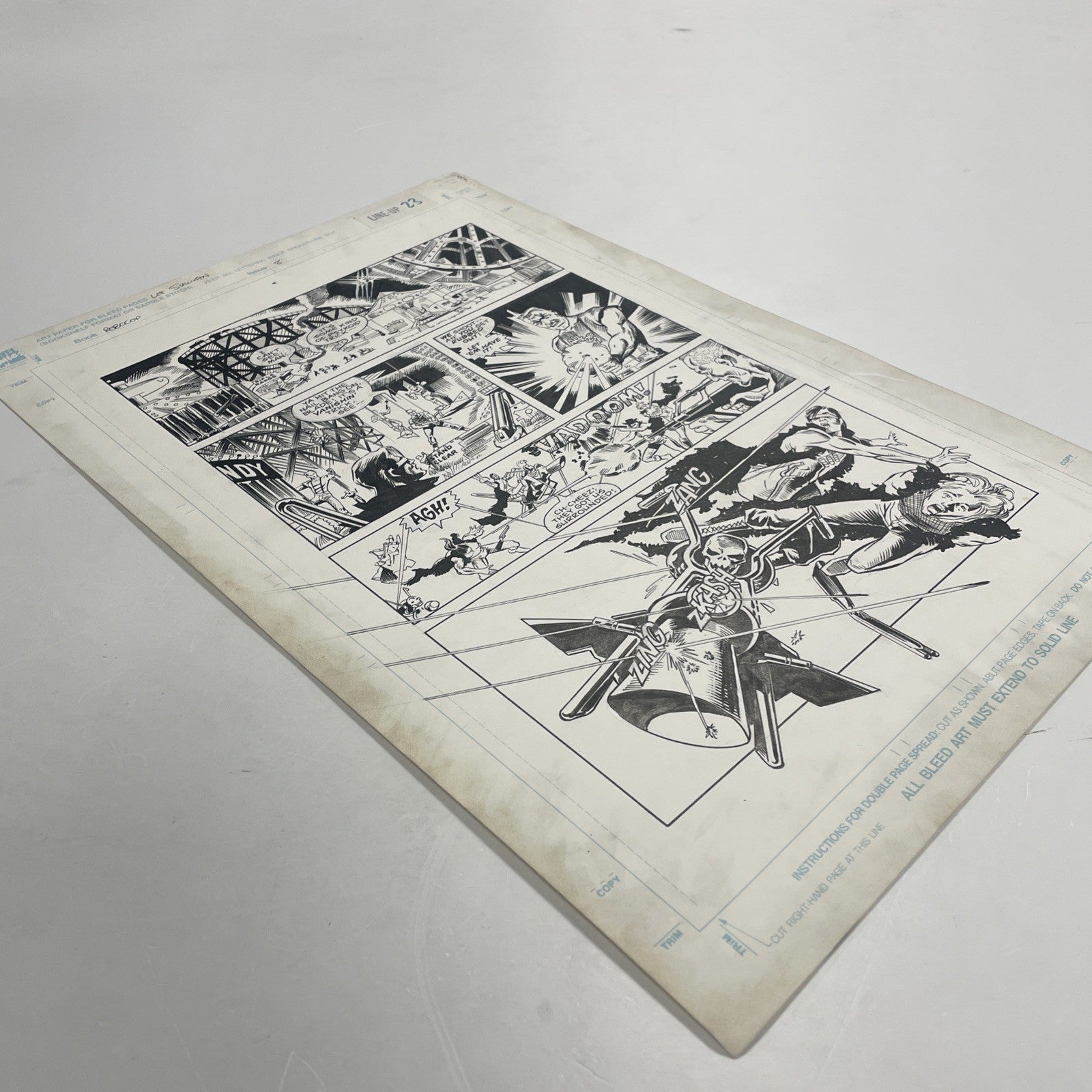Lee Sullivan Original Art for Marvel's Robocop #8 Page 23 19903