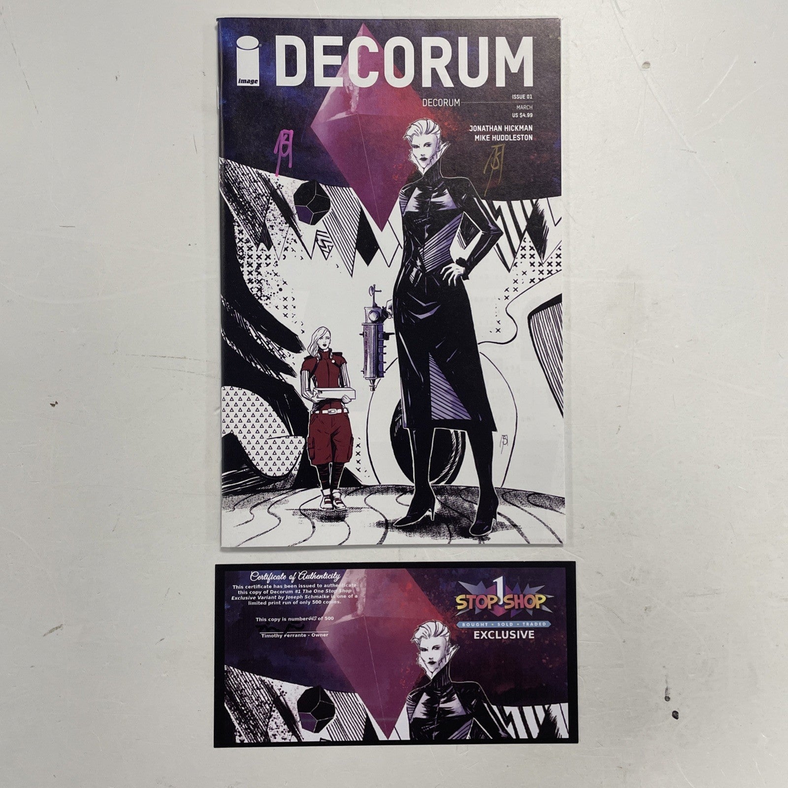 Decorum #1 2020 NM Variant Signed X2 By Joseph Schmalke CoA 443/5000