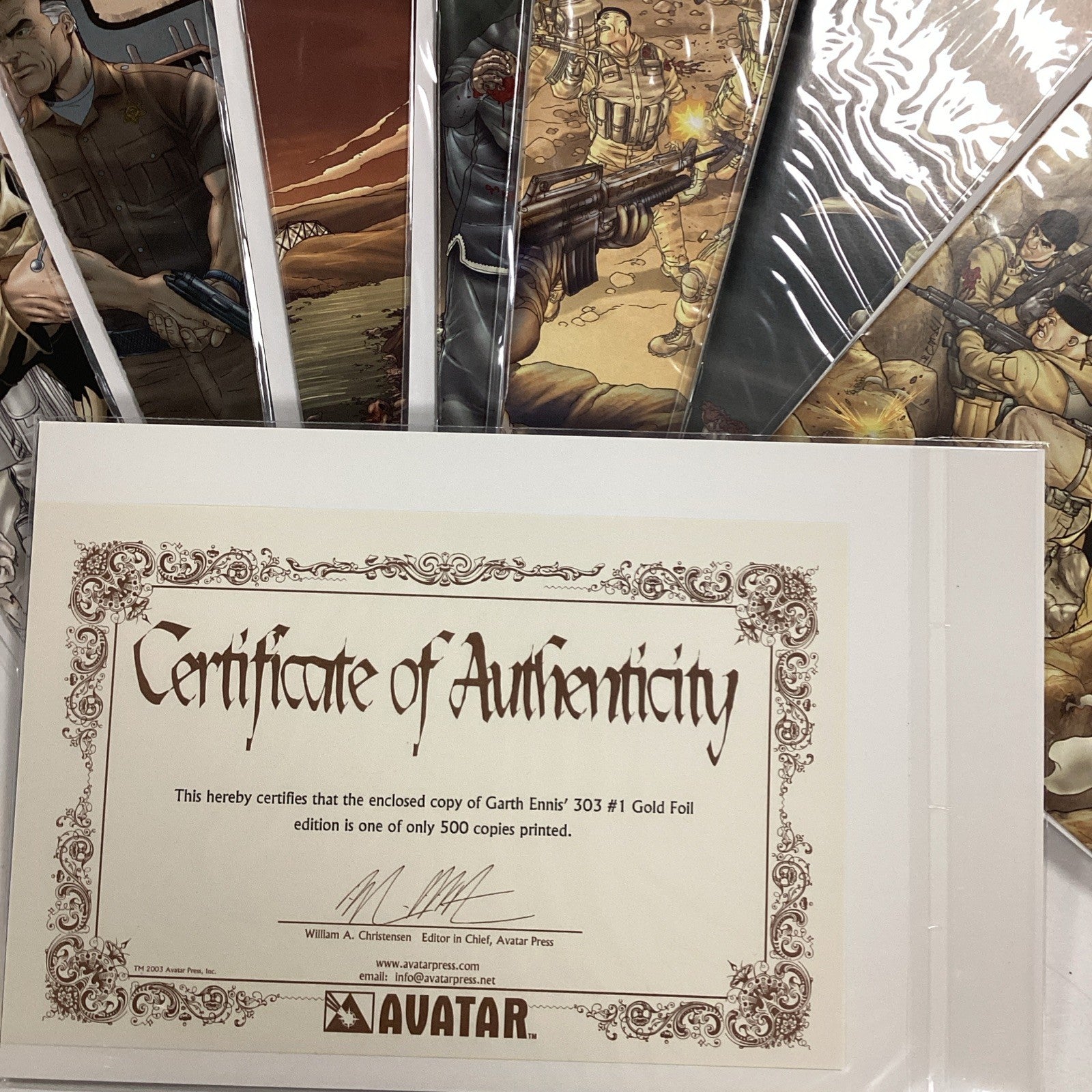 303 #1-6 2004 NM inc. #1 Gold Variant & Preview Avatar Complete Set4