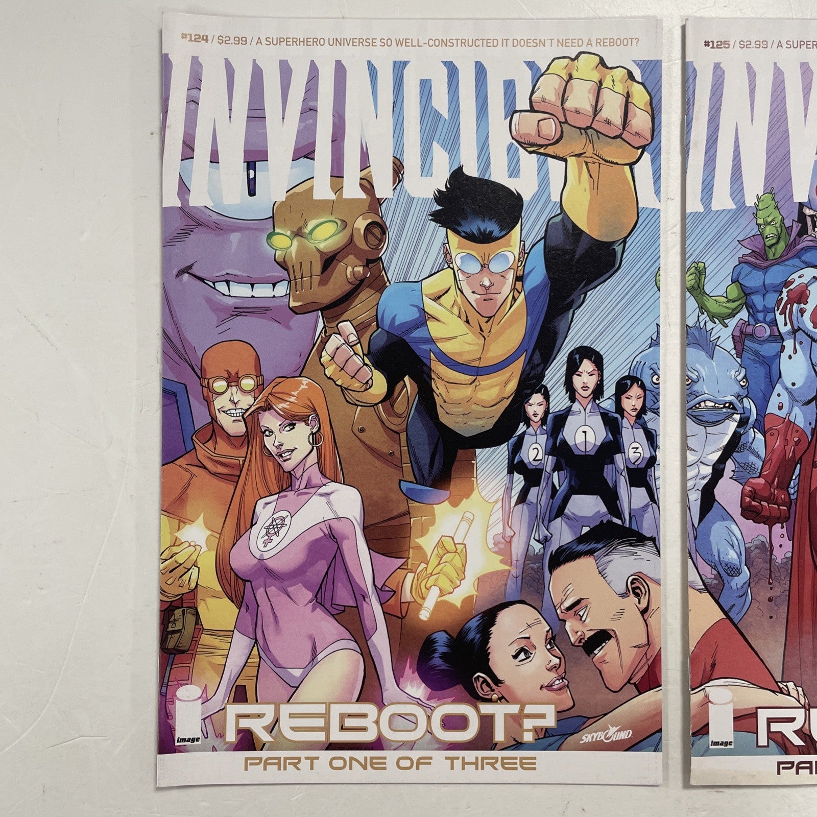 Invincible #124 #125 #126 Reboot? Parts #1-3 Complete Set 2015 Image Comics2