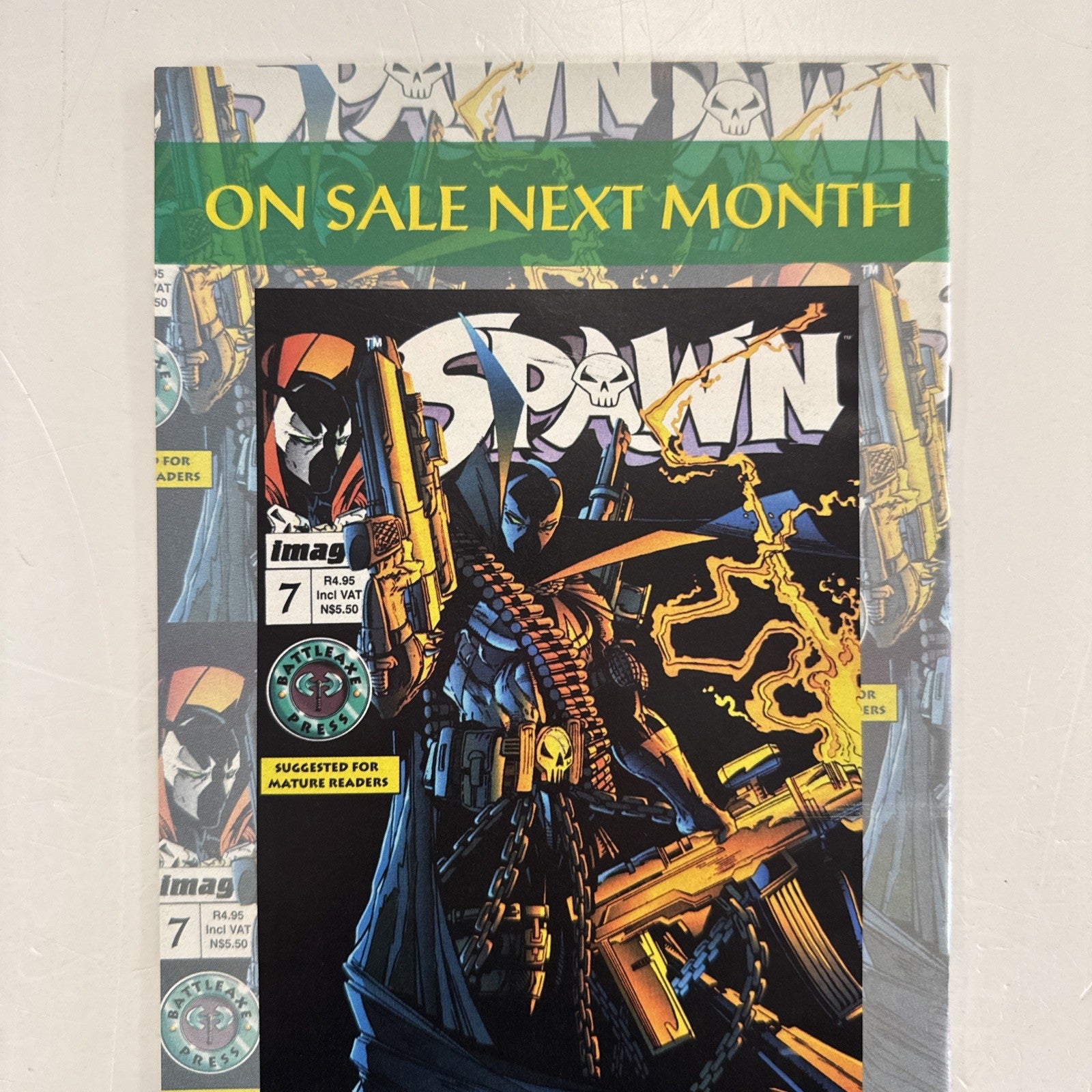 Battleaxe Press Spawn #6 1995 FN+ South African Reprint Image inc. Coupon4