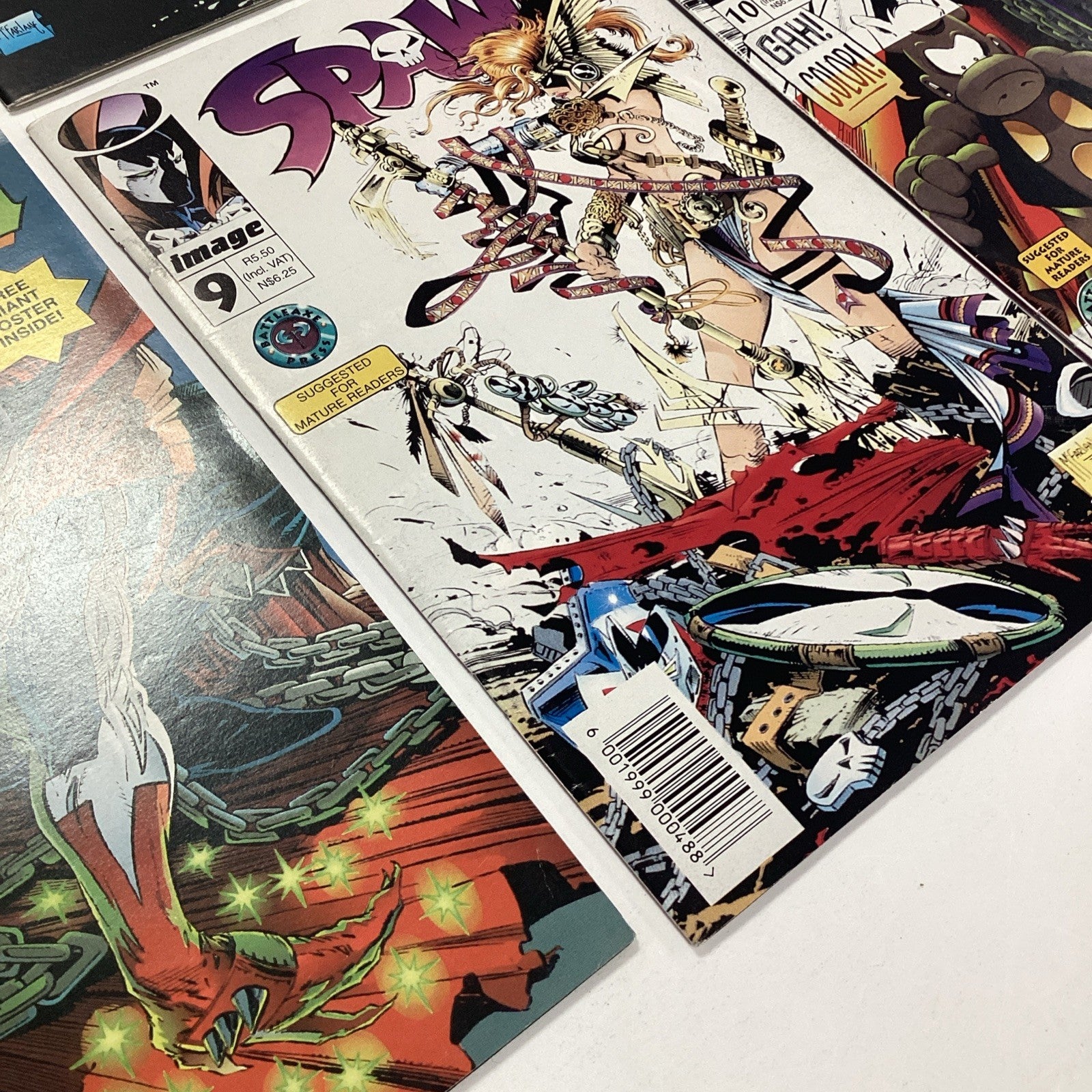 SPAWN  #1-10 VF RSA Variants Battleaxe Press Scarce South African Reprints 199518