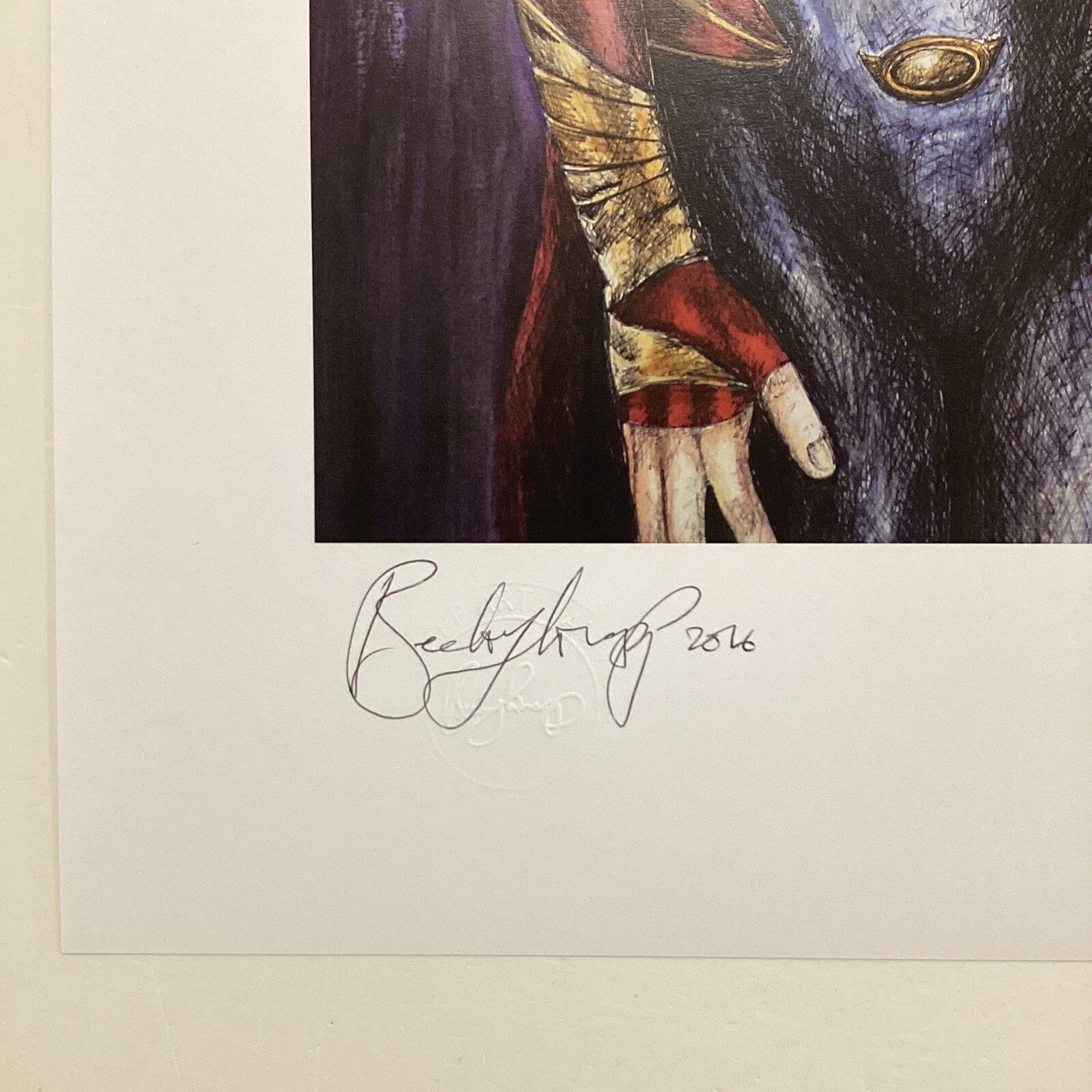 Super Girl Signed Art Print by Becky Knapp3