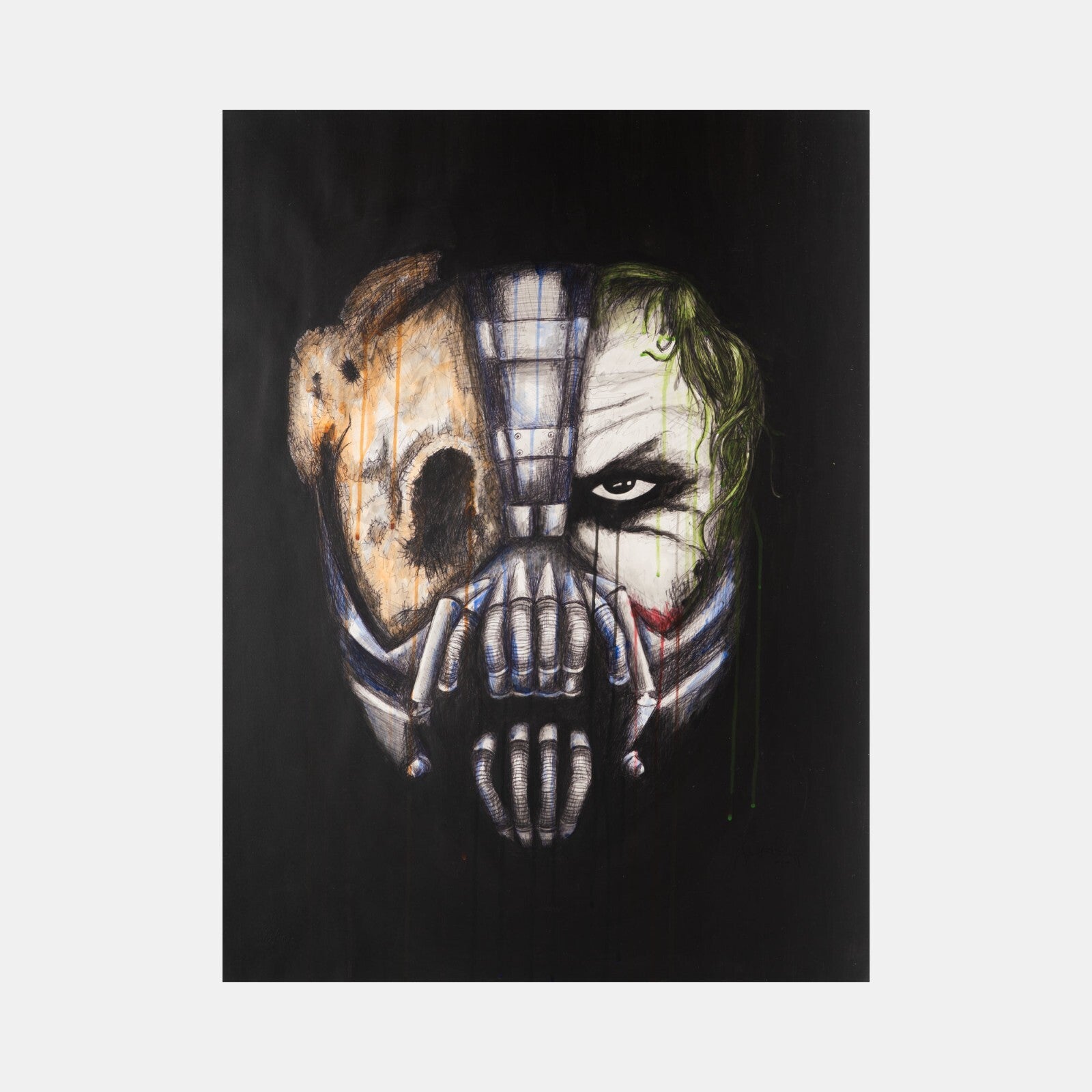 Trilogy (Joker/Bain/Scarecrow) Original Art by Becky Knapp with COA (80x59cm)0