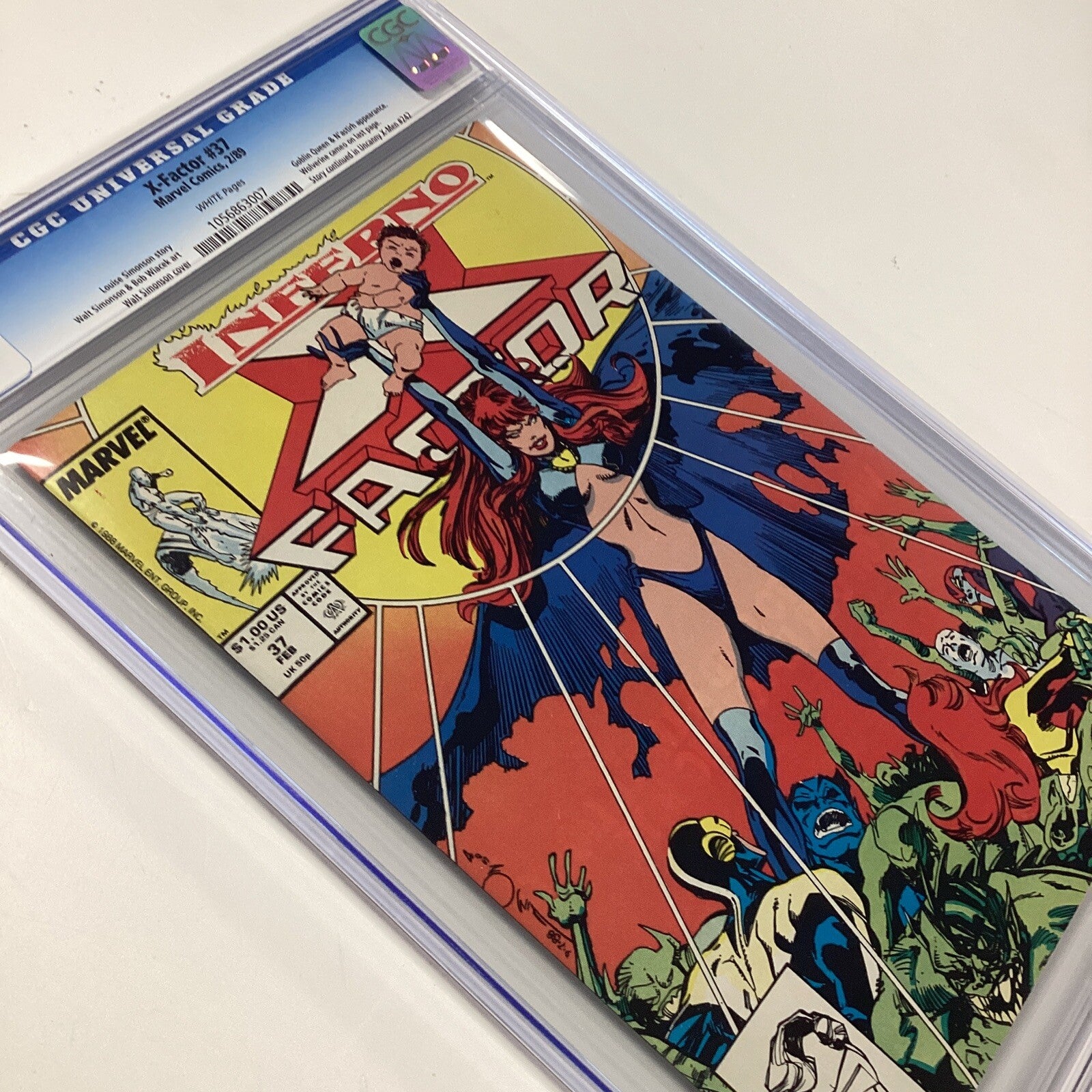 X-Factor #37 1989 CGC 9.8 White Pages Simonson Cover4