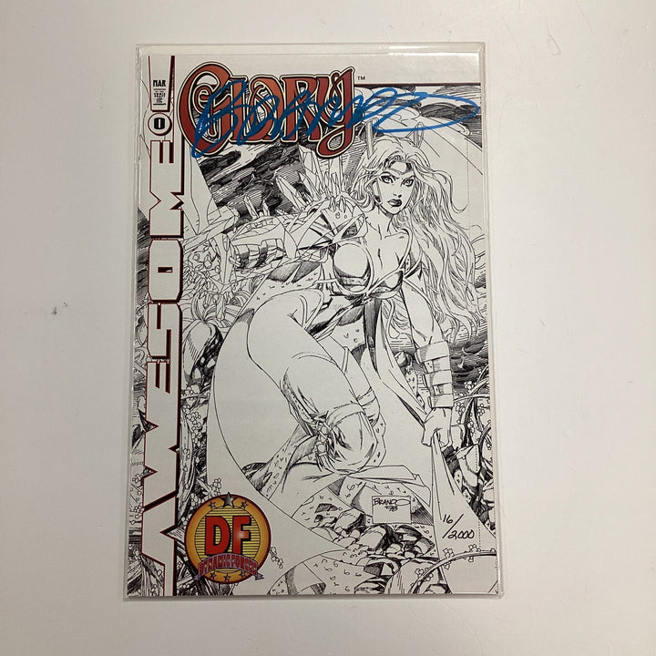 Glory #0 1999 NM Sketch Cover Signed Brandon Peterson DF CoA 16/20000