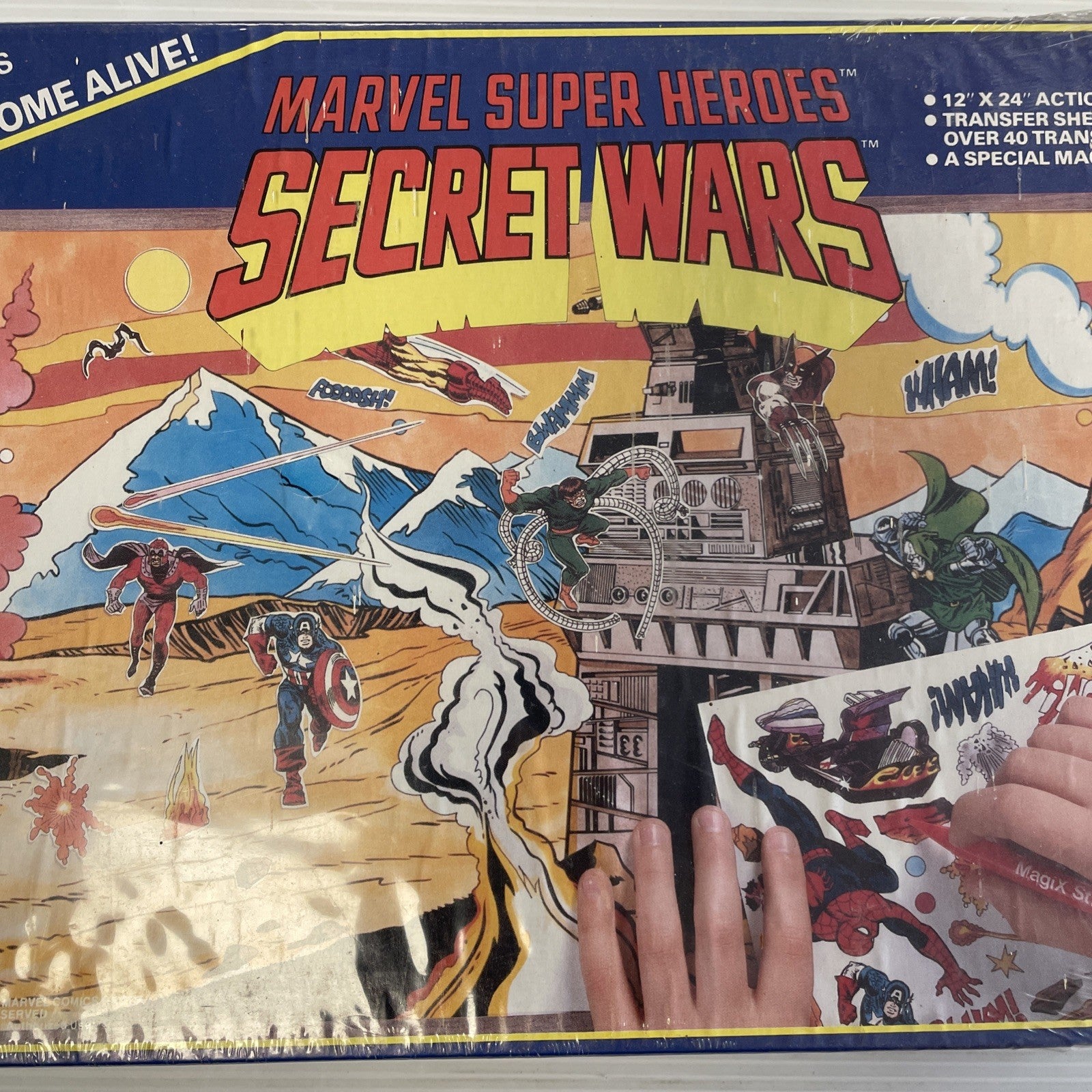 Marvel Super-Heroes Secret Wars Presto Magix Transfer Set 1984 SEALED in shrinkw2