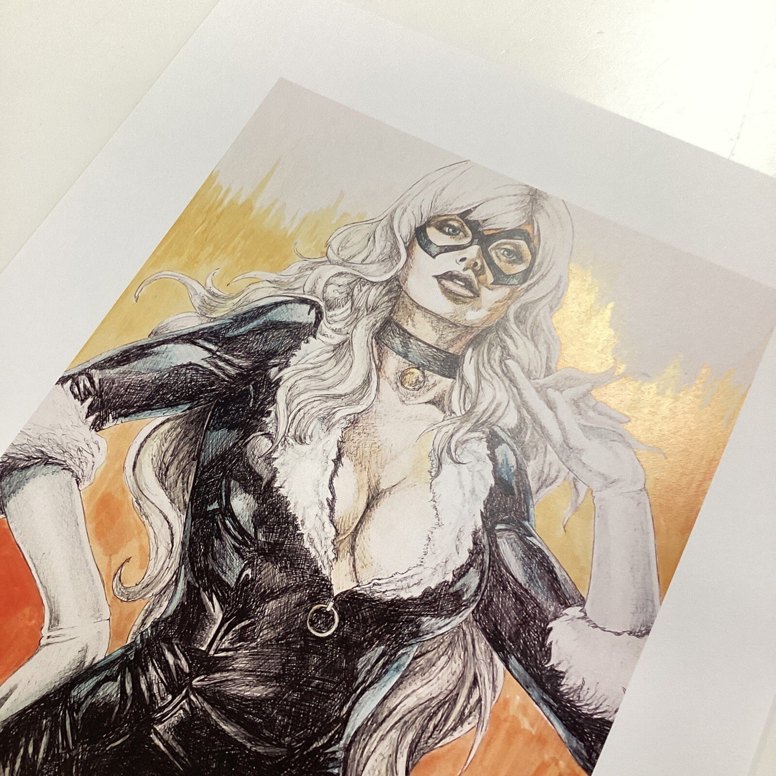 Black Cat Signed Art Print by Becky Knapp9