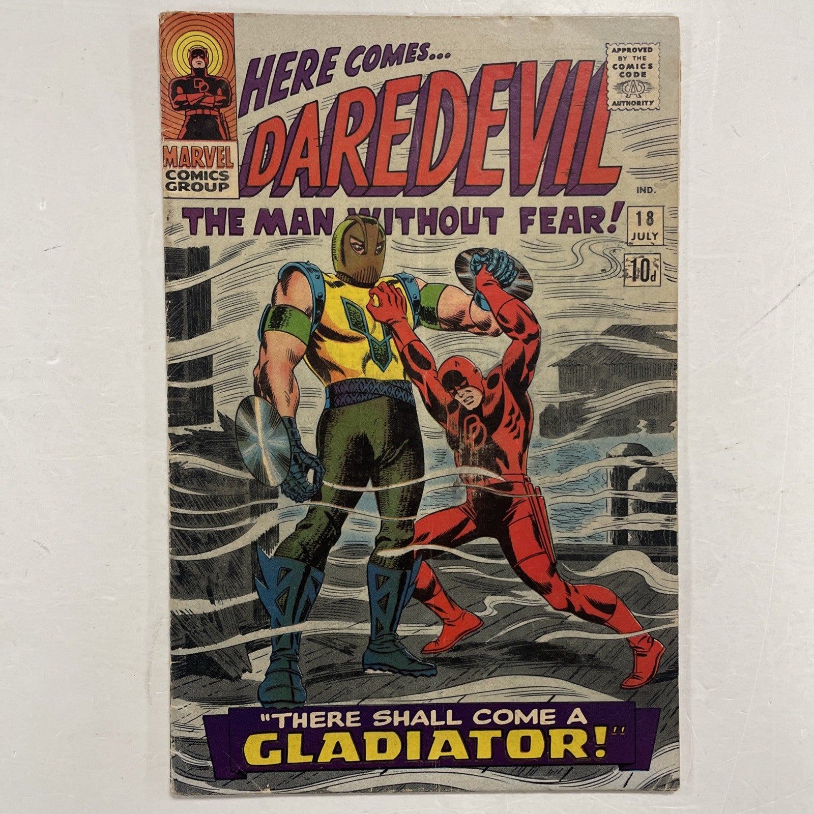 Daredevil #18 1966 VG First Appearance Of The Gladiator Pence Stamp0